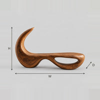 Hooked Back Sculpted Bench With Open Loop Base dimension diagram with width, height and depth