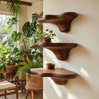 Solid Wood Mushroom Shelf Mid Century Live Edge, view 10