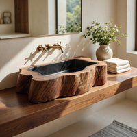 Solid Wood Sink Vanity Farmhouse Wall Mounted Bathroom, view 10