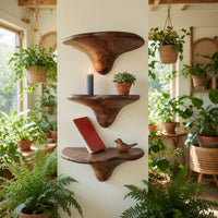 Solid Wood Mushroom Shelf Farmhouse Solid Living Room Entryway, view 10