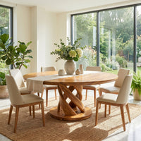 Tropical Round Gathering Table For Luxury Dining Room, view 10