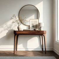 Curved-Leg Console Table with Two Flush Front Drawers, view 10