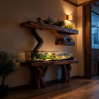 Solid Wood Aquarium Stand Elegant Stylish Living Space, view 10