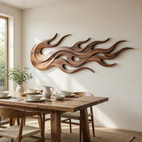 Driftfire Layered Wall Relief in Solid Walnut, view 10 — view 10