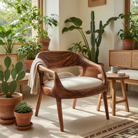 Solid Wood Chair Mid Century Living Room Area, view 10