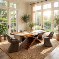 Contemporary Organic Edge Dining Table For Dining Interior, view 10