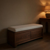 Solid Wood Entryway Storage Bench Coastal Living Room, view 10