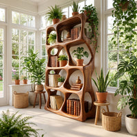 Contemporary Handcrafted Bookcase Display Organizer For Study Room, view 10