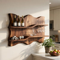 Solid Wood Wine Rack Bottle Storage Dining Space, view 10