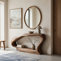 Closed Loop Console Table Carved as One Ribbon, view 10