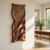 Solid Wood Clock Minimalist Handcrafted Wall Living Room, view 10