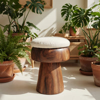 Solid Wood Chair Mushroom Stools Living Room Bedroom, view 10