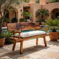 Solid Wood Outdoor Garden Bench Handmade Patio Terrace, view 10