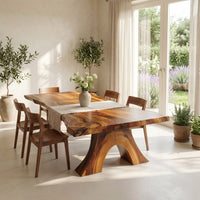 Modern Organic Edge Dining Table For Open Living Space, view 10