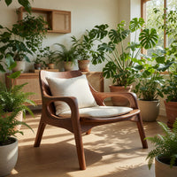 Solid Wood Chair Mid Century Porch Entryway, view 10