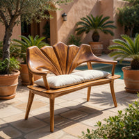 Solid Wood Outdoor Garden Bench Solid Live Edge Entryway Living Area, view 10