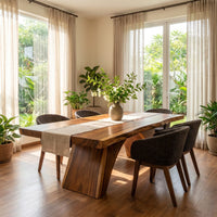 Mid Century Irregular Dining Table For Family Gathering Space, view 10