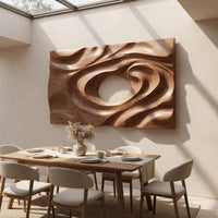 Dune Ripple Wall Relief, Cut and Carved by Hand, view 10 — view 10