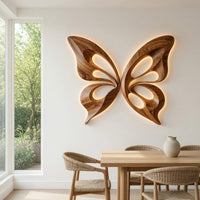 Two Walnut Halves, One Butterfly Wall Sculpture, view 10 — view 10