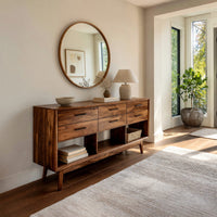 Console Table on Splayed Tapered Legs, Solid Walnut, view 10