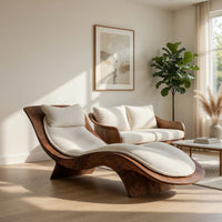 Solid Wood Sofa Natural Lounge Chair Living Room, view 10