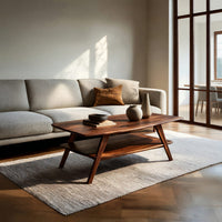Tapered-Leg Coffee Table with Lower Display Shelf, view 10