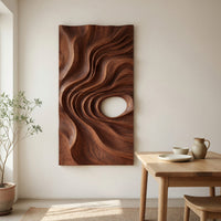 Deepcurrent Walnut Wall Art in Two Carved Panels, view 10 — view 10