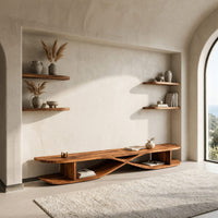Low TV Console for a Wide Wall in an Open Living Room, view 10