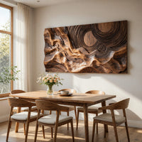 River and Sun in One Walnut Slab, Carved Wall Art, view 10 — view 10