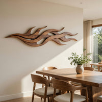 Braided Current Walnut Wall Relief, Low and Long, view 10 — view 10
