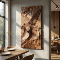 Live-Edge Eagle Wall Panel, Made to Order in Solid Wood, view 10 — view 10