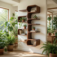 Solid Wood Wall Mounted Shelf Scandinavian Home, view 10