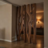 Solid Wood Room Divider Sculptural Piece Entryway Living Open Space, view 10