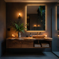 Solid Wood Bathroom Vanity Handcrafted Live Edge Interiors, view 10