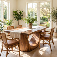 Mid Century Slab Dining Table For Dining Room Interior, view 10