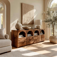 Solid Wood Sideboard Arched Niche Living Room, view 10