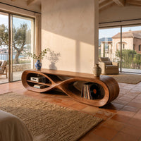 TV Console for a Living Room That Plays Records, view 10