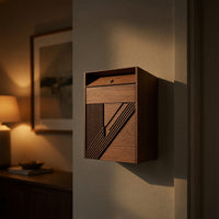 Solid Wood Mailbox Post Farmhouse Solid Sculpture Patio Yard Decoration, view 10