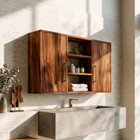 Solid Wood Bathroom Cabinet Wave Front Luxury, view 10
