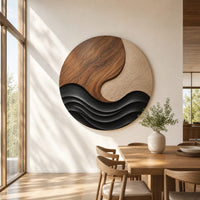 Scandinavian Abstract Wall Decor For Modern Farmhouse Interior, view 10