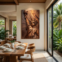 Chisel-Cut Liberty and Palms, Framed Wall Art Panel, view 10 — view 10