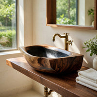 Solid Wood Sink Vanity Wall Mounted Bathroom Elegant Bathroom, view 10
