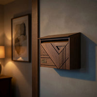 Solid Wood Mailbox Post Farmhouse Sculpture Outdoor Patio, view 10