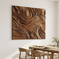 Whorls and Ridges Carved Into a Square Wall Panel, view 10 — view 10