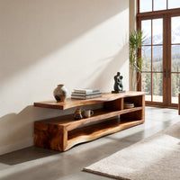 Two Slabs, One Log, One Live Edge Media Console, view 10