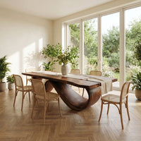 Contemporary Natural Edge Dining Table For Home Gathering, view 10