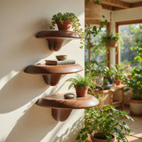 Solid Wood Mushroom Shelf Farmhouse Solid Bedroom Decor, view 10