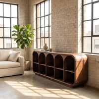 Minimalist Sculptural Tv Stand For Media Room Interior, view 10