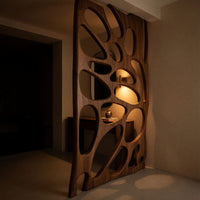 Solid Wood Room Divider Artistic With Sculptural Design Bedroom Living, view 10