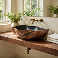 Solid Wood Sink Vanity Mid Century Bathroom Decor, view 10